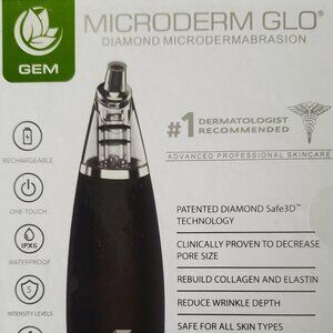 Microderm GLO GEM Diamond Microdermabrasion Suction Tool Collagen Wrinkle Skin